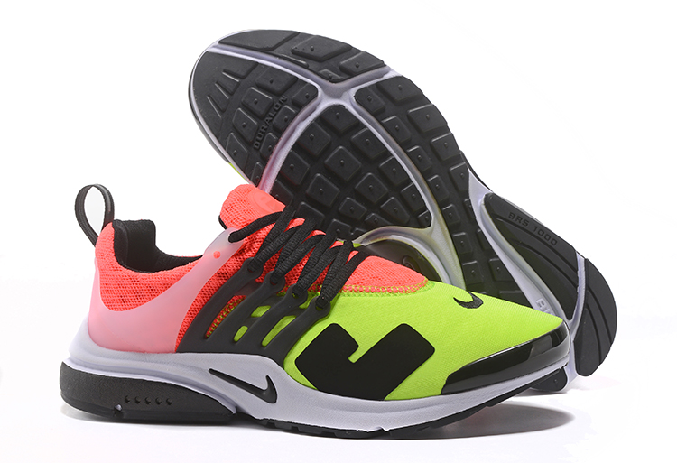 Off White Nike Air Presto Green Reddish Orange Black Shoes